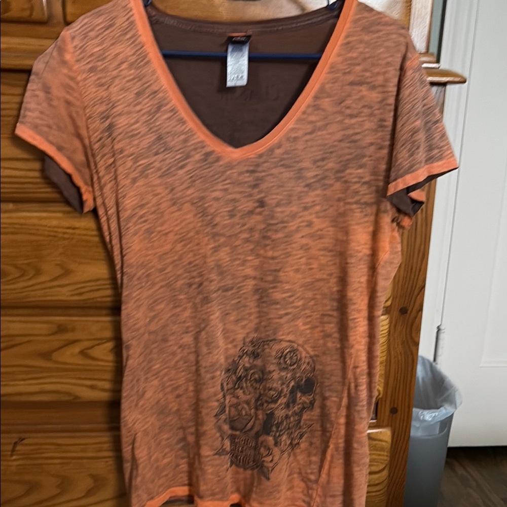 Harley-Davidson Orange Graphic Short Sleeve Tee